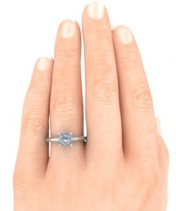 Princess Cut Moissanite Solitaire #GTJ3885-princess-fo-w - Image 5