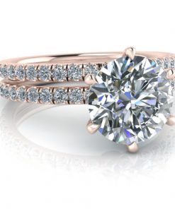 Alternative view of Matching Diamond Wedding Band #GTJ3799-round-dwb-r