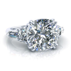 Cushion Cut Moissanite Ring #GTJ3823-cushion-fo-w - Image 4