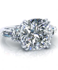 Cushion Cut Moissanite Ring #GTJ3823-cushion-fo-w - Image 4