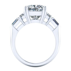 Cushion Cut Moissanite Ring #GTJ3823-cushion-fo-w - Image 3