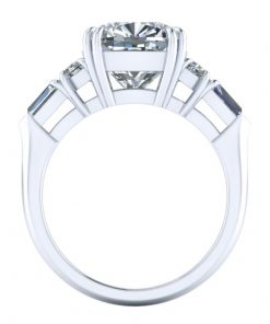Cushion Cut Moissanite Ring #GTJ3823-cushion-fo-w - Image 3