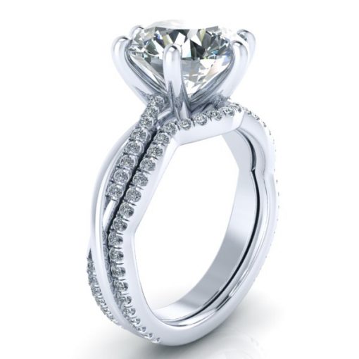 Matching Contour Diamond Wedding Band #GTJ3778-round-dwb-w - Image 2