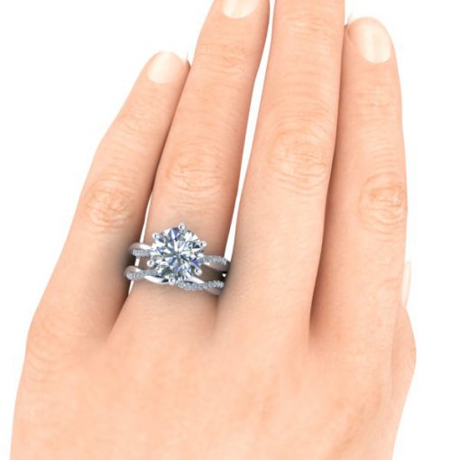 Matching Contour Diamond Wedding Band #GTJ3778-round-dwbv2-w - Image 4