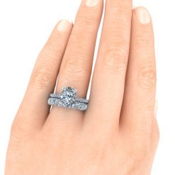 GTJ3921 set oval w 10x8mm hand 2 | Gerry The Jeweler