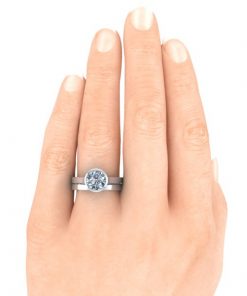 Alternative view of Matching Wedding Band #GTJ3900-round-fo-wv2-pwb