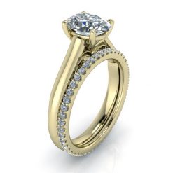 Alternative view of Custom Yellow Gold Shared Prong Eternity Ring #GTJ1160-eter2-y