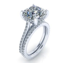 Alternative view of Matching Eternity Wedding Ring #GTJ3865-cushion-eter-w