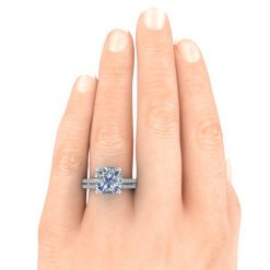 GTJ3865 cushion w eternity hand 1 | Gerry The Jeweler