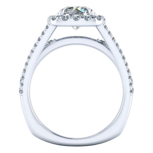 Triple Split Shank Engagement Ring #GTJ3939-round-fo-w - Image 4