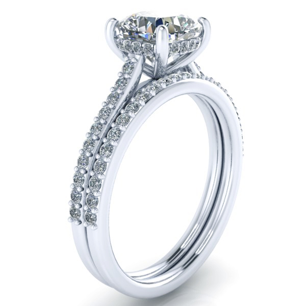 Alternative view of Matching Semi-Eternity Ring #GTJ3865-cushion-sem-eter-s8-w
