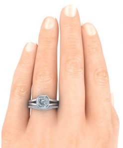 Matching Diamond Wedding Band #GTJ1014-asscher-dwb-w | Gerry The Jeweler Matching Diamond Wedding Band #GTJ1014-asscher-dwb-w - Image 3