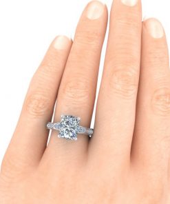 Elongated Cushion Cut Moissanite Engagement Ring #GTJ1076-elong-cushion-fo-w | Gerry The Jeweler Elongated Cushion Cut Moissanite Engagement Ring #GTJ1076-elong-cushion-fo-w - Image 5