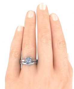 Matching Contour Wedding Band #GTJ947-cushion-pwb-w | Gerry The Jeweler Matching Contour Wedding Band #GTJ947-cushion-pwb-w - Image 3