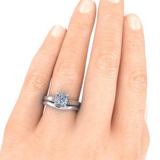 Matching Contour Wedding Band #GTJ947-cushion-pwb-w - Image 4