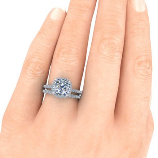 Matching Diamond Wedding Band #GTJ3942-cushion-dwb-14kw - Image 4