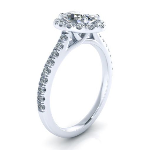 Custom Diamond Engagement Ring #GTJ3944-oval-w - Image 2