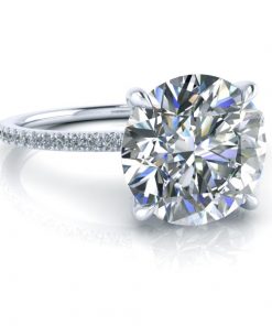 Moissanite Engagement Ring Setting #GTJ3946-round-fo-w - Image 4
