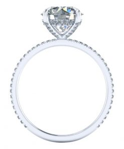 Moissanite Engagement Ring Setting #GTJ3946-round-fo-w - Image 3