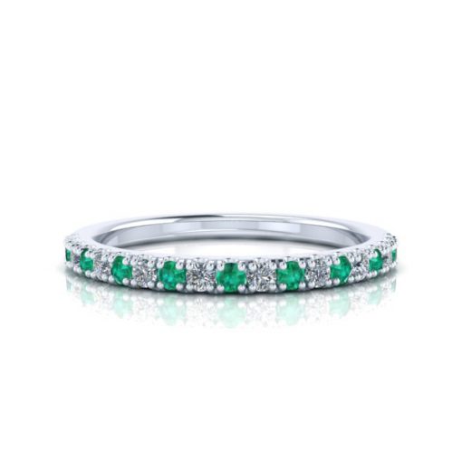 Custom Platinum Matching Band #GTJ3737-round-w-cst-band
