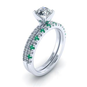 Platinum Emerald Diamond Band 2 | Gerry The Jeweler