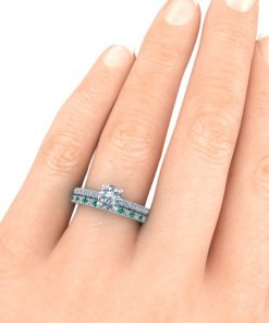 Custom Platinum Matching Band #GTJ3737-round-w-cst-band | Gerry The Jeweler Custom Platinum Matching Band #GTJ3737-round-w-cst-band - Image 3