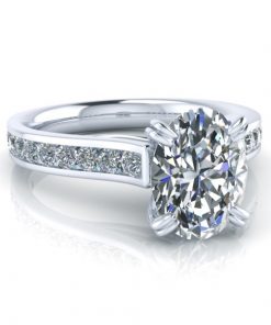 Oval Shaped Forever One Moissanite Engagement Ring #GTJ938-oval-fo-w-custm - Image 4