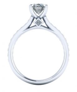 Oval Shaped Forever One Moissanite Engagement Ring #GTJ938-oval-fo-w-custm - Image 3