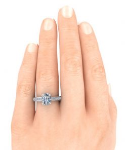 Oval Shaped Forever One Moissanite Engagement Ring #GTJ938-oval-fo-w-custm - Image 5