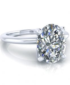 Oval Moissanite Solitaire Engagement #GTJ3885-oval-fo-w-cstm-CM | Gerry The Jeweler Oval Moissanite Solitaire Engagement #GTJ3885-oval-fo-w-cstm-CM - Image 4