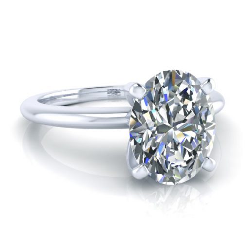 Oval Moissanite Solitaire Engagement #GTJ3885-oval-fo-w-cstm-CM - Image 4