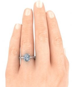 Oval Moissanite Solitaire Engagement #GTJ3885-oval-fo-w-cstm-CM | Gerry The Jeweler Oval Moissanite Solitaire Engagement #GTJ3885-oval-fo-w-cstm-CM - Image 5