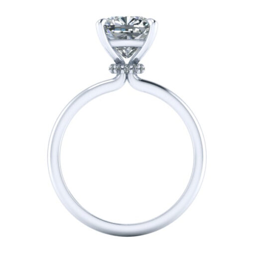 Cushion Cut Forever One Moissanite Ring #GTJ3949-cushion-fo-w - Image 3