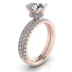 Alternative view of Matching Diamond Wedding Band #GTJ3940-round-dwb-r