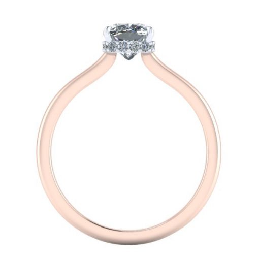 Custom Elongated Cushion Cut Engagement Ring #GTJ3950-cushion-fo-rw - Image 3