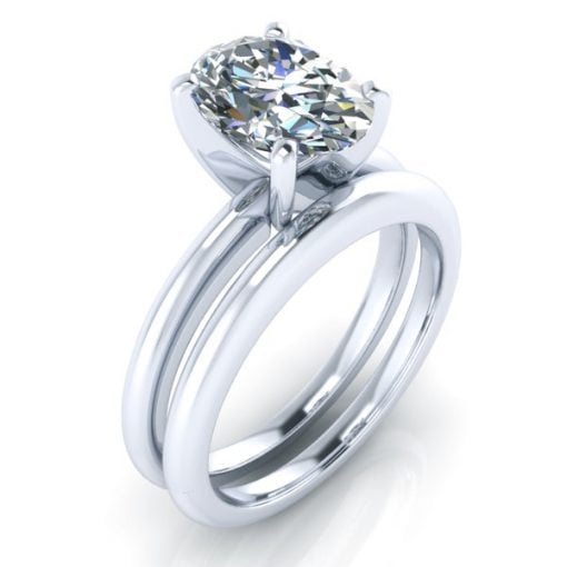 Matching Domed Wedding Band #GTJ3885-oval-pwb-v1