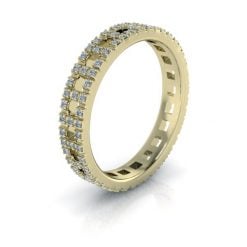 Alternative view of Custom Wedding Band Design #GTJ3952-dwb-y