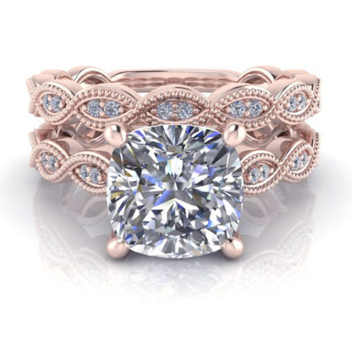 Vintage Cushion Cut Moissanite Ring #GTJ2012-cushion-fo-r - Image 7