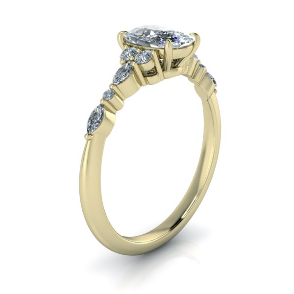 Elongated Cushion Cut Moissanite Ring #GTJ3953-cushion-fo-18y | Gerry The Jeweler Elongated Cushion Cut Moissanite Ring #GTJ3953-cushion-fo-18y - Image 2