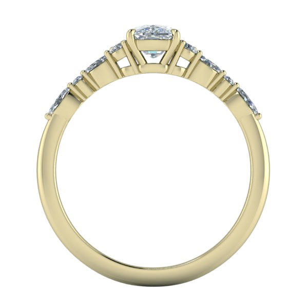 Elongated Cushion Cut Moissanite Ring #GTJ3953-cushion-fo-18y | Gerry The Jeweler Elongated Cushion Cut Moissanite Ring #GTJ3953-cushion-fo-18y - Image 3