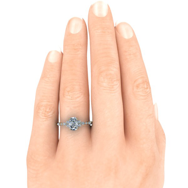 Elongated Cushion Cut Moissanite Ring #GTJ3953-cushion-fo-18y | Gerry The Jeweler Elongated Cushion Cut Moissanite Ring #GTJ3953-cushion-fo-18y - Image 5