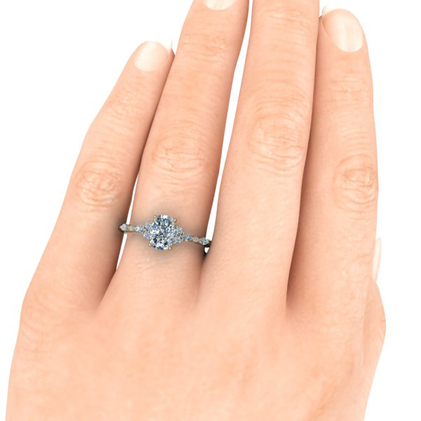 Elongated Cushion Cut Moissanite Ring #GTJ3953-cushion-fo-18y | Gerry The Jeweler Elongated Cushion Cut Moissanite Ring #GTJ3953-cushion-fo-18y - Image 6