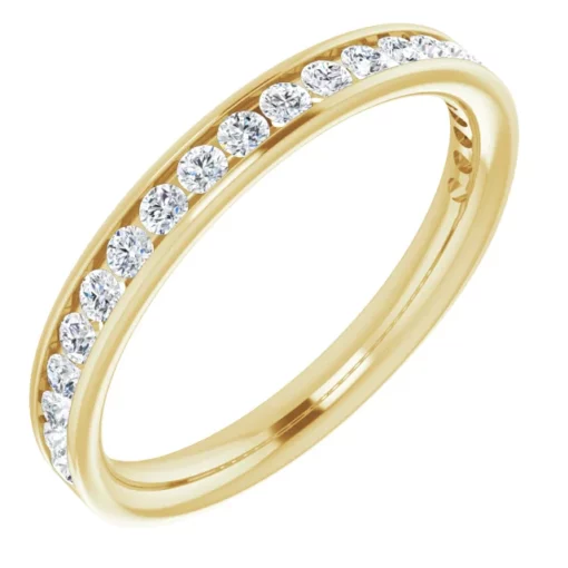 Matching Channel Set Wedding Band #GTJ938-round-dwb-14ky - Image 2