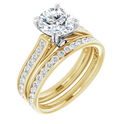 Matching Channel Set Wedding Band #GTJ938-round-dwb-14ky