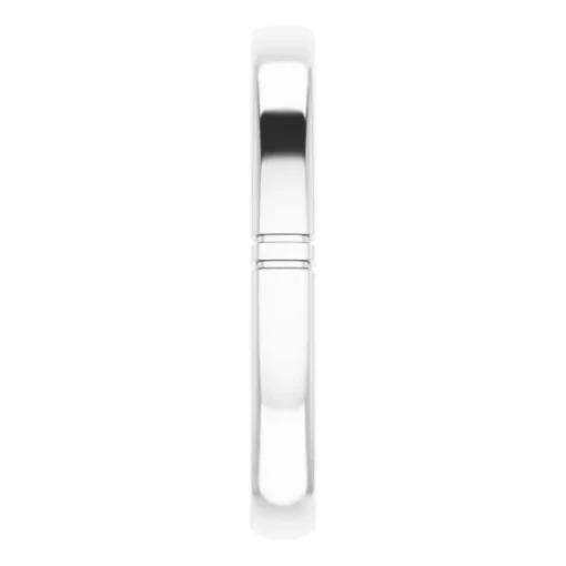 Matching 18k White Gold Wedding Band #GTJ1097-round-pwb-18w - Image 7