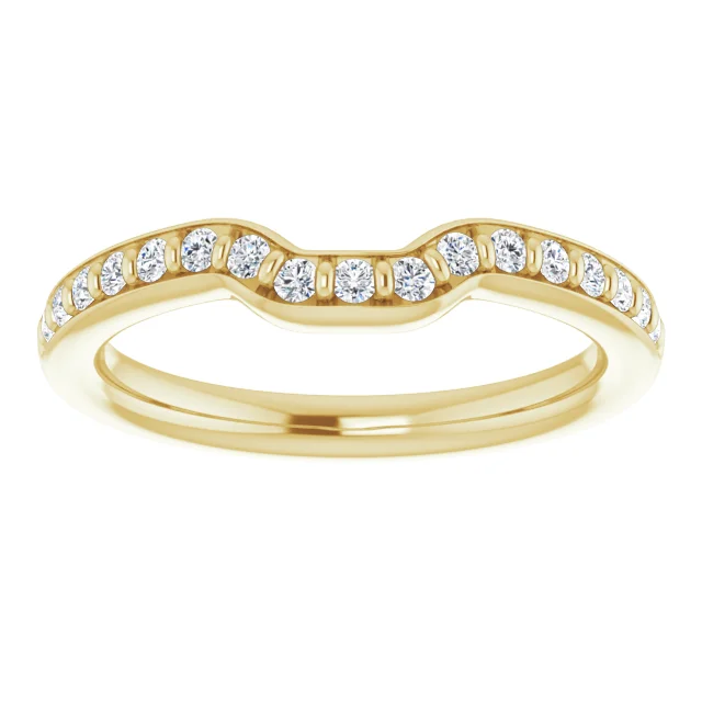 Matching Contour Wedding Band #GTJ1077-emerald-dwb-y | Gerry The Jeweler Matching Contour Wedding Band #GTJ1077-emerald-dwb-y - Image 5