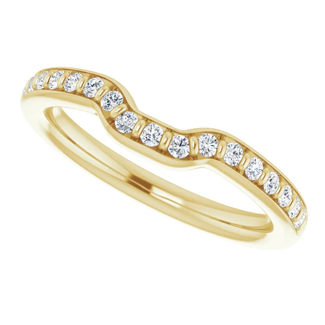 Matching Contour Wedding Band #GTJ1077-emerald-dwb-y | Gerry The Jeweler Matching Contour Wedding Band #GTJ1077-emerald-dwb-y - Image 7