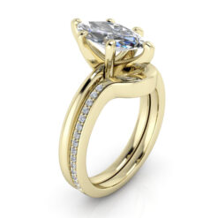Alternative view of Custom Contour Diamond Wedding Ring #GTJ2000-marquise-cdwb-y