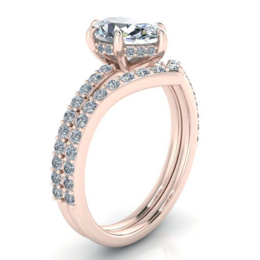 14k Rose Gold Contour Diamond Band #GTJ3959-dwb-14r - Image 2