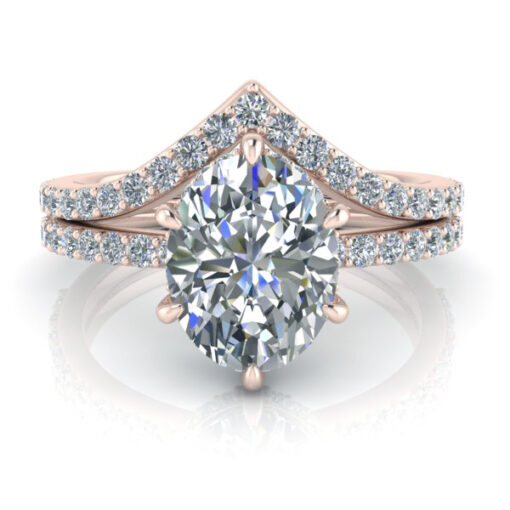 14k Rose Gold Contour Diamond Band #GTJ3959-dwb-14r